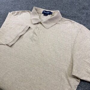 Polo Golf Ralph Lauren Mens XL Textured Beige Pima Cotton Short Sleeve Shirt